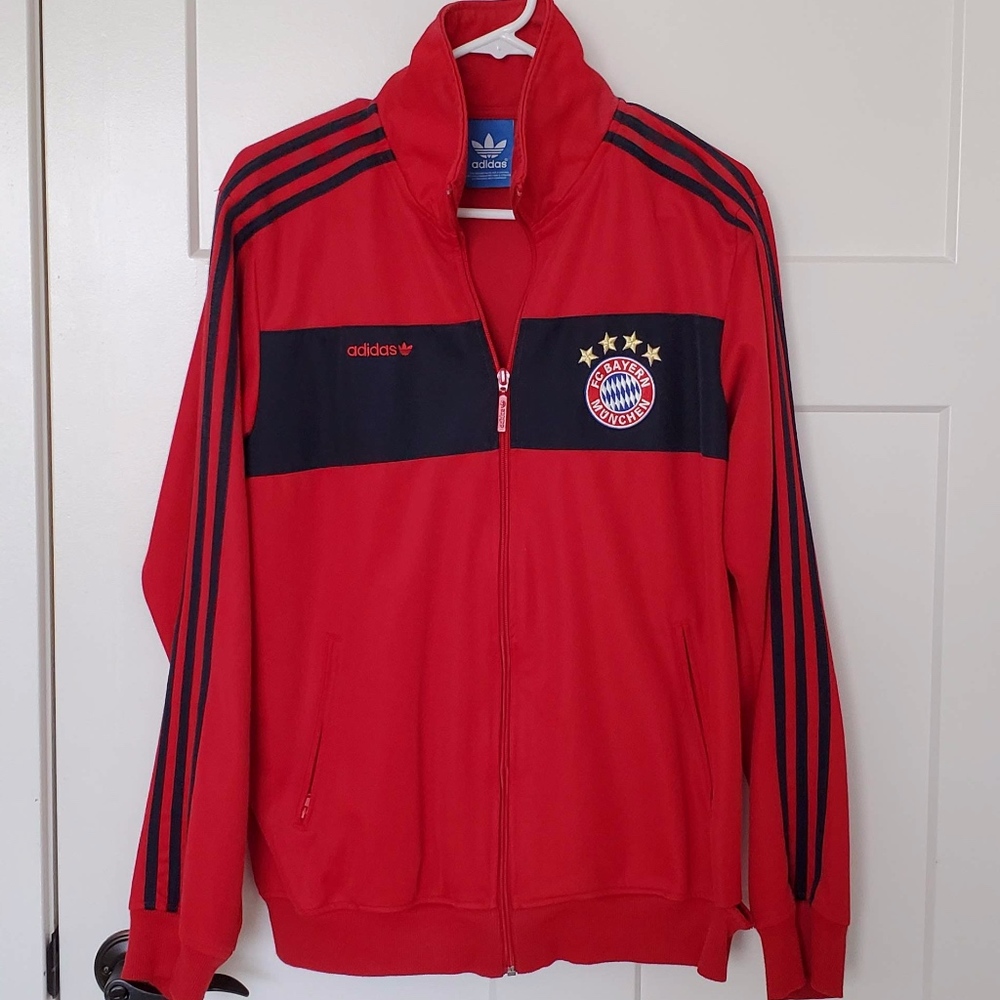 Adidas Men FC Bayern Munich Soccer Track Jacket